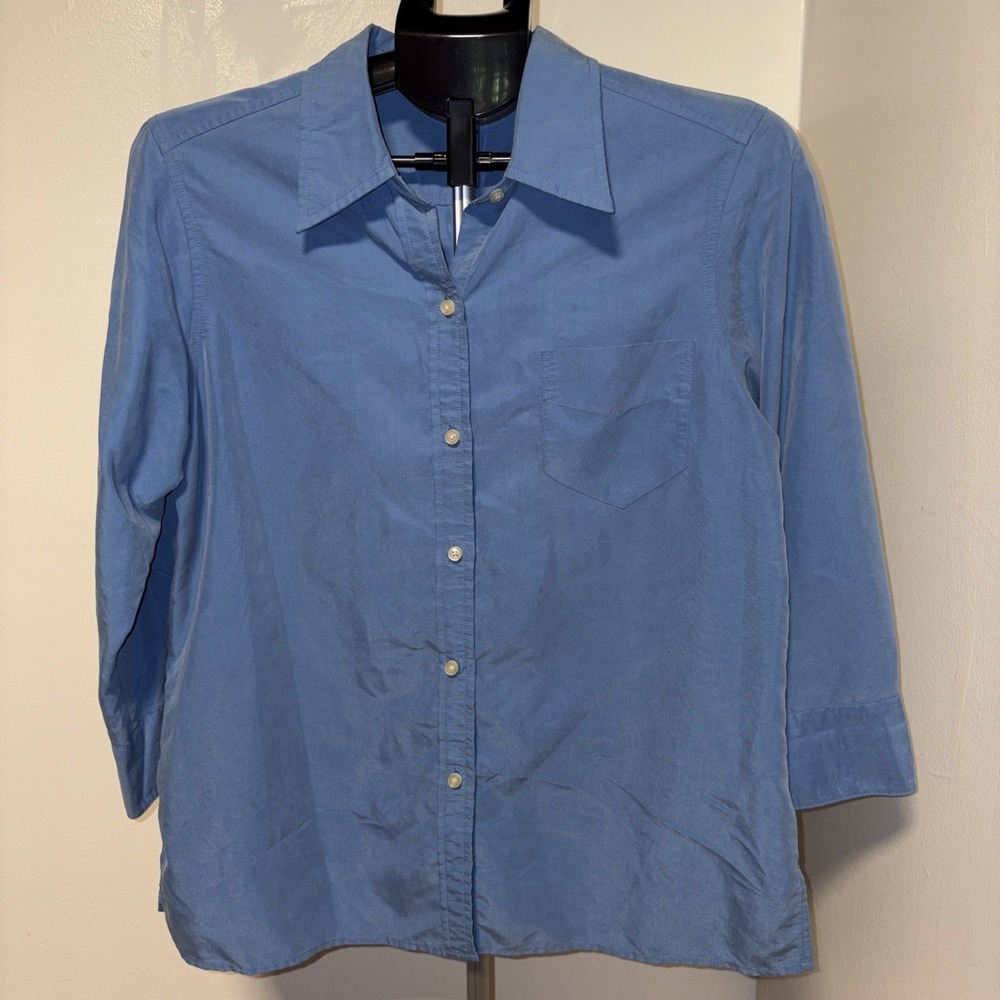 Liz Claiborne Long Sleeve Blouse‎ Size 10 Mid Blue